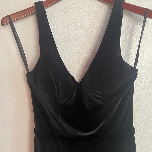 Mori Lee Black Velvet Bridesmaids Dress - Picture 7 of 8